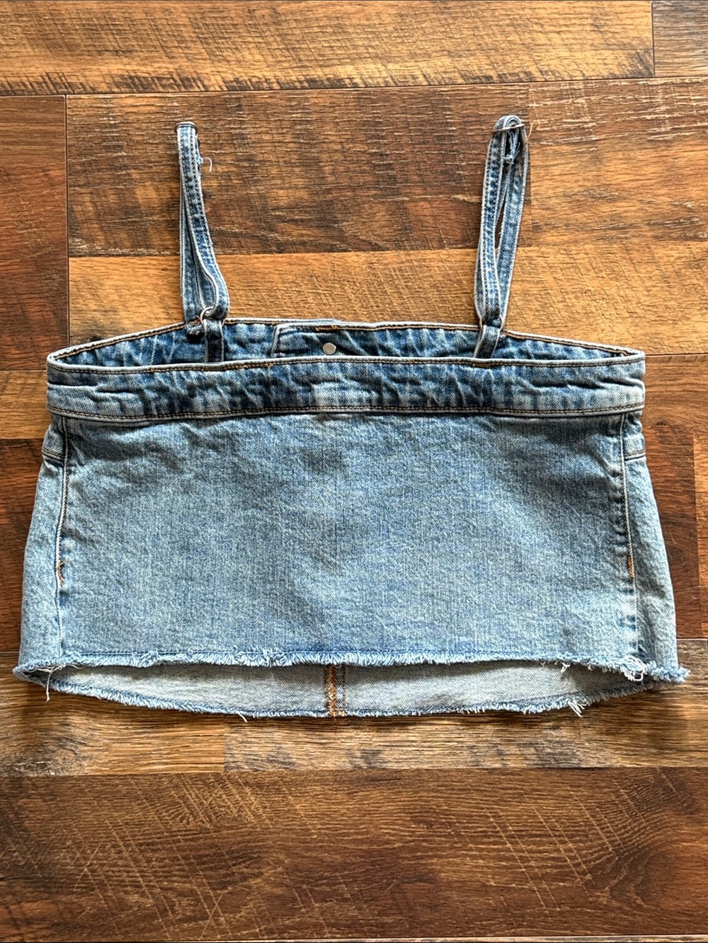 Wild Fable Denim Corset Cami Top Light Wash Size Small - Picture 3 of 4